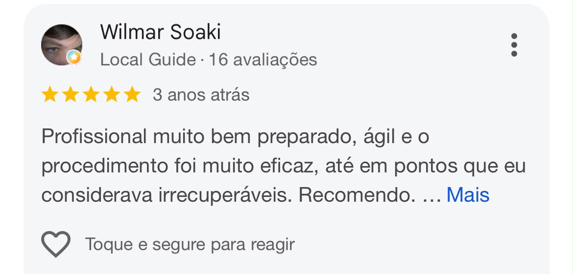 Avaliação de cliente da Love Dedetização no Google